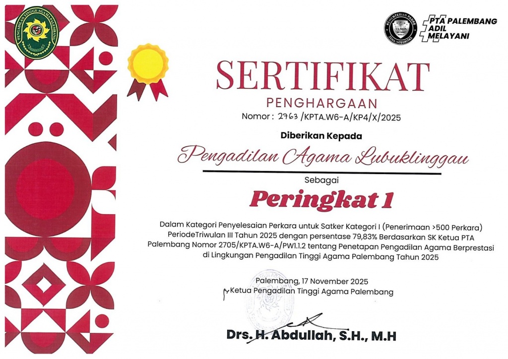 Sertifikat Penghargaan Triwulan III Pengadilan Agama Lubuk Linggau_2.jpg